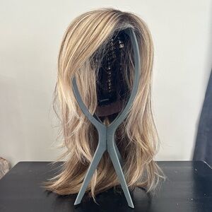 Blonde Wig with Stand